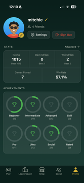Euchre Plus+ profile screenshot